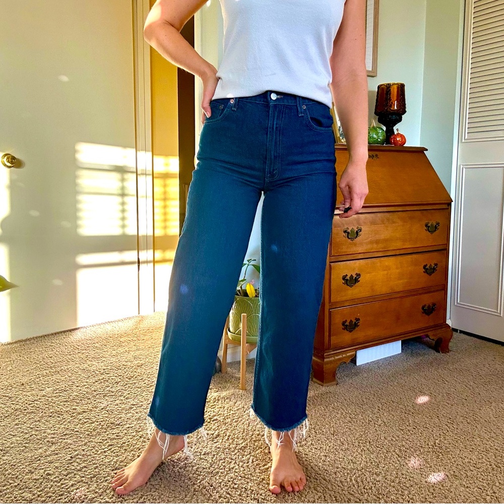 MOTHER Snacks! The Fun Dip Ankle Fray